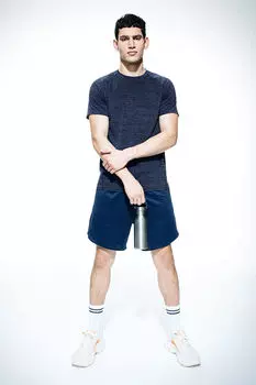 Тренировочная футболка drymove muscle fit pro H&M, синий