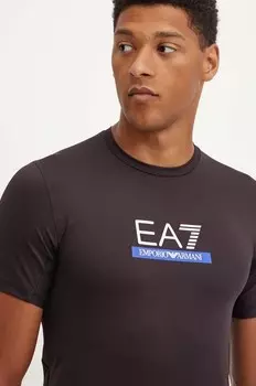 Тренировочная футболка EA7 Emporio Armani, черный