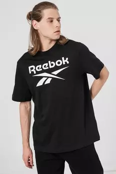 Тренировочная футболка с логотипом Reebok, черный