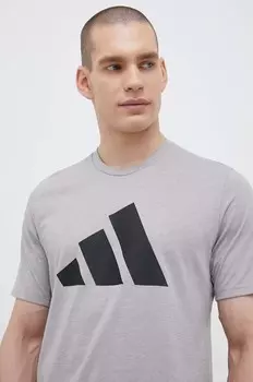 Тренировочная футболка с логотипом Train Essentials Feelready adidas Performance, серый