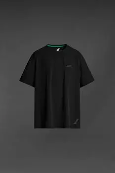 Тренировочная футболка ZARA, черный