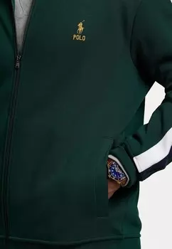 Тренировочная куртка DOUBLE KNIT MESH TRACK JACKET Ralph Lauren, темно-зеленый