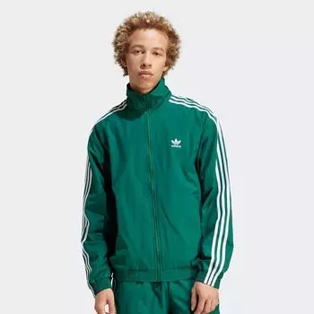 Тренировочная куртка Firebird из тканого материала с 3 полосками adidas Originals, цвет collegiate green