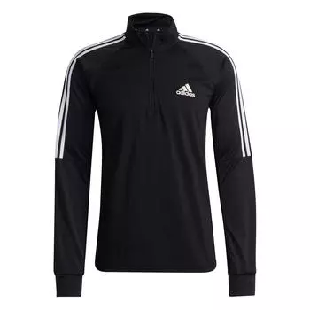 Тренировочная куртка футбольная Adidas Sereno 1/4-Zip 3 Stripes черная