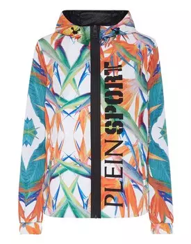 Тренировочная куртка Plein Sport Athletic Jacket Flowers, белый