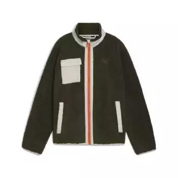 Тренировочная куртка PUMA "Hybrid Sherpa Jacket Youth", зеленый