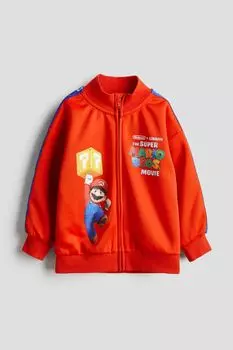 Тренировочная куртка с принтом H&M, красный