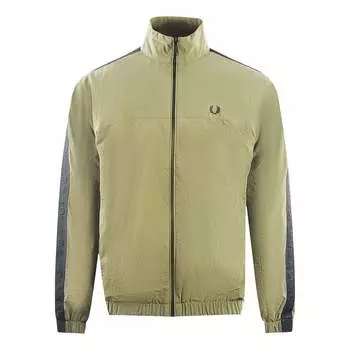 Тренировочная куртка в тон с тесьмой Fred Perry, зеленый