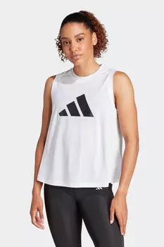 Тренировочная майка Train Essentials с большим логотипом Adidas, белый