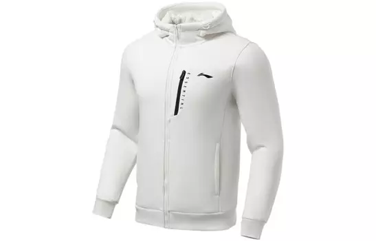 Тренировочная серия Толстовка мужская белая Lining, белый