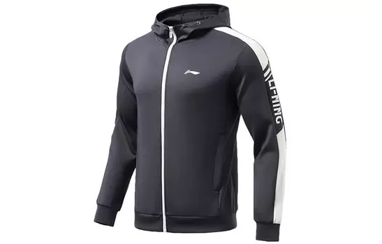 Тренировочная серия Толстовка Мужская Чернильно-серая Lining, серый