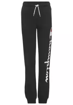 Тренировочные брюки Champion "Icons Rib Cuff Pants Большой логотип", черный