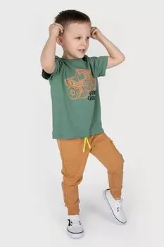 Тренировочные брюки Coccodrillo коричневый с карманом SLIM