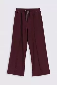 Тренировочные брюки Coccodrillo темно-бордовые CULOTTE в полоску