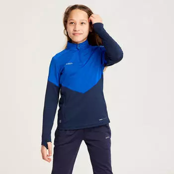 Тренировочные брюки футбольные VIRALTO+ для девочек черные KIPSTA, черный/угольно-серый