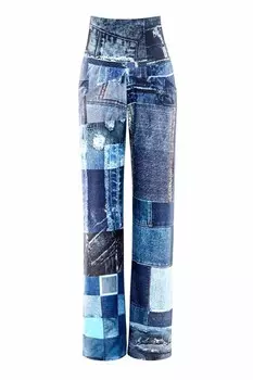 Тренировочные брюки Winshape CUL101C, цвет Night blue/Blue denim/Light blue