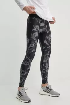 Тренировочные леггинсы с принтом HeatGear Iso-Chill Under Armour, черный