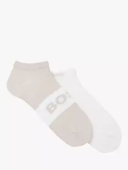 Тренировочные носки с логотипом HUGO BOSS, светло-бежевый