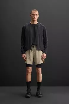 Тренировочные шорты 2 в 1 ZARA, песочный