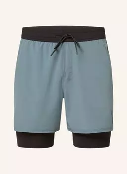 Тренировочные шорты fullerton 2-в-1 vuori, цвет BLAUGRAU/SCHWARZ