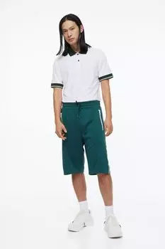 Тренировочные шорты с полосками H&amp;M, темно-зеленый