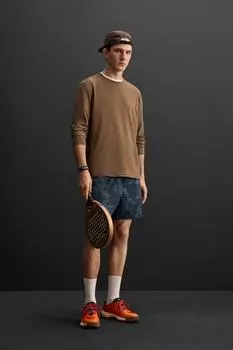 Тренировочные шорты с принтом ZARA, синий