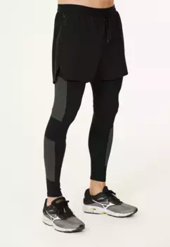 Тренировочные тайтсы ENDURANCE "Детлом" со светоотражающими элементами, черный