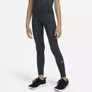Тренировочные тайтсы Nike "Dri-FIT One Big Kids' (Girls' Training Leggings)", черный