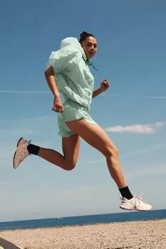 Тренировочный анорак H&M, мятно-зеленый