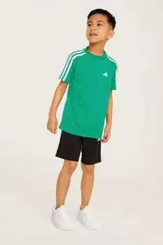 Тренировочный комплект Junior Train Training Essential AEROREADY стандартной посадки с 3 полосками adidas, зеленый