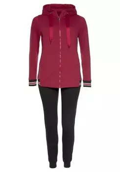 Тренировочный костюм H.I.S, темно-красный/черный