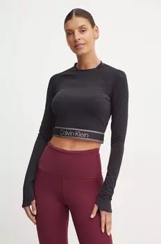 Тренировочный лонгслив Calvin Klein Performance, черный