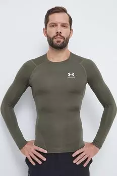 Тренировочный лонгслив Under Armour, зеленый