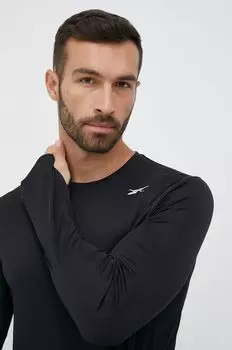 Тренировочный с длинным рукавом Reebok, черный
