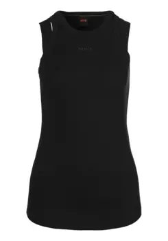 Тренировочный топ BOSS ORANGE "C_Elit Premiumженская мода", с двойными бретелями, черный