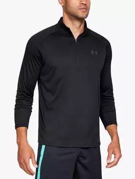 Тренировочный топ с длинными рукавами на молнии Under Armour Tech 2.0, черный