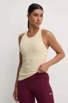 Тренировочный топ с надписью Rib Casall, бежевый