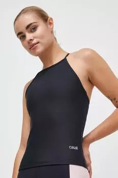 Тренировочный топ со встроенным бюстгальтером Casall, черный