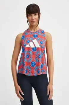 Тренировочный топ x Farm Rio adidas Performance, красный