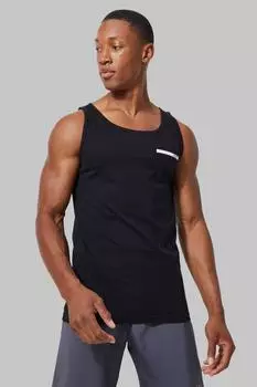 Тренировочный жилет man active gym Boohoo, черный
