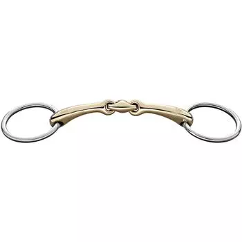 Трензель DYNAMIC RS Sensogan 14 мм с двойным шарниром SPRENGER, золото серебро