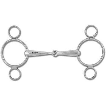 Трензель с 3 кольцами цельный 18мм WALDHAUSEN, серебро