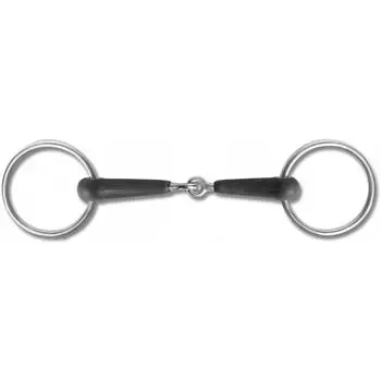 Трензель трензель просто сломанный резиновый 15мм WALDHAUSEN, черное серебро