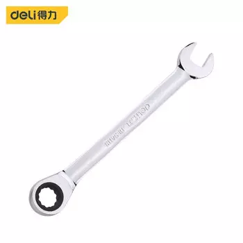 Трещотка для зеркала Deli, быстрый ключ двойного назначения, рожковый ключ для авторемонта, цвет сливы: ручка 19 ммDL34119