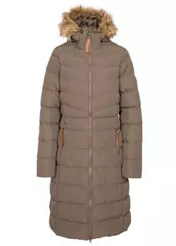Trespass Длинная дутая куртка цвета хаки Audrey