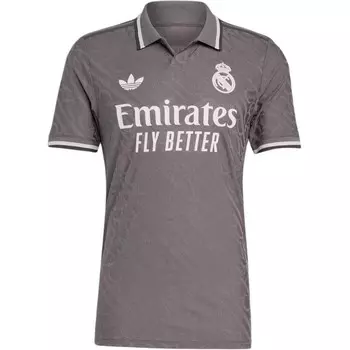 Третья аутентичная футболка Real Madrid 24/25 Slim Fit Adidas Originals, цвет Charcoal