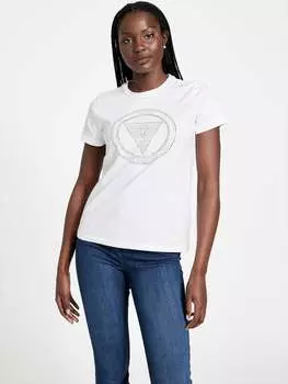 Треугольная футболка Eco Liana Guess Factory, цвет pure white