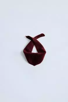 Треугольная вязанная бандана ZARA, бордовый
