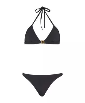Треугольное бикини b Balmain, черный