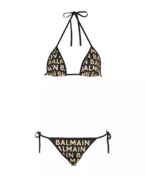Треугольное бикини Balmain, черный